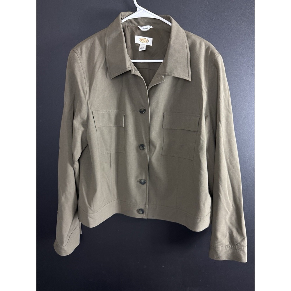 Talbots Blazer Women's Jacket Size 18 Stretch Buttons‎ Lined Brown Career Japan